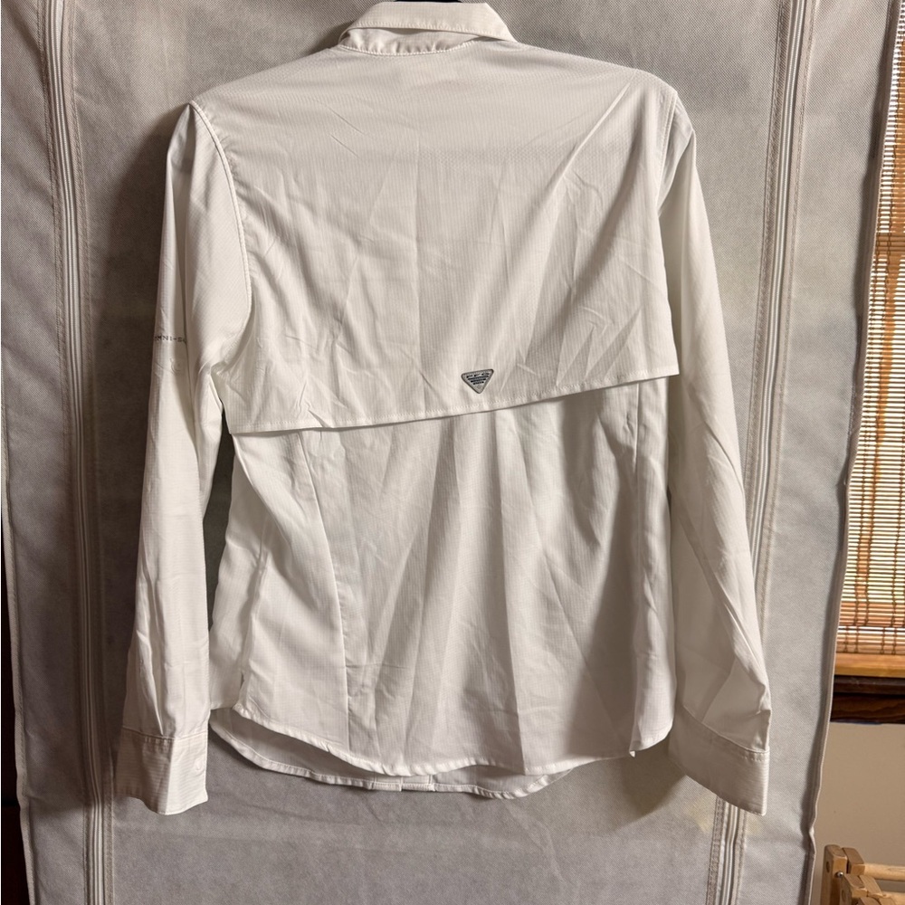 Columbia PFG Women's White Button-Down Long Sleeve Shirt Size Small - Picture 5 of 7